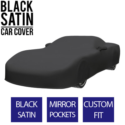 Full Black Car Cover for Chevrolet Corvette 2001 Convertible 2-Door - Black Satin