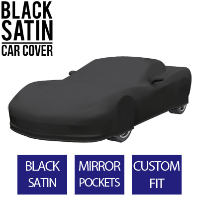 Full Black Car Cover for Chevrolet Corvette Z06 2008 Convertible 2-Door - Black Satin