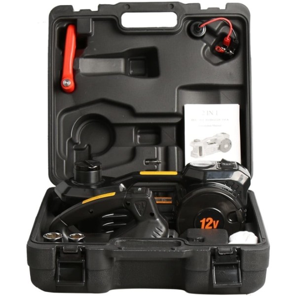 3-Ton 12V Electric Hydraulic Jack Kit with Impact Wrench & Inflator