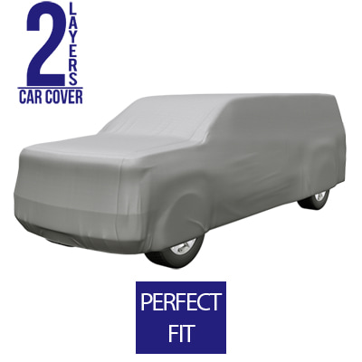 Full Car Cover for GMC C35 Pickup 1972 Extended Cab Pickup 8.0 Feet Bed with Camper Shell - 2 Layers