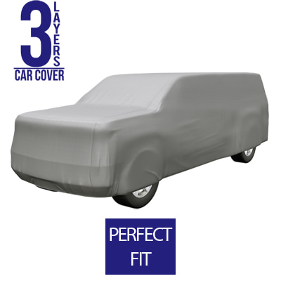 Full Car Cover for GMC C35 Pickup 1972 Extended Cab Pickup 6.5 Feet Bed with Camper Shell - 3 Layers