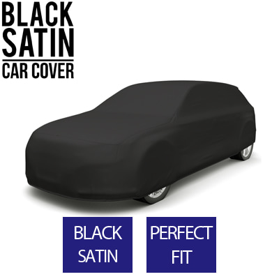 Full Black Car Cover for Nissan Versa Note 2017 Hatchback 4-Door - Black Satin