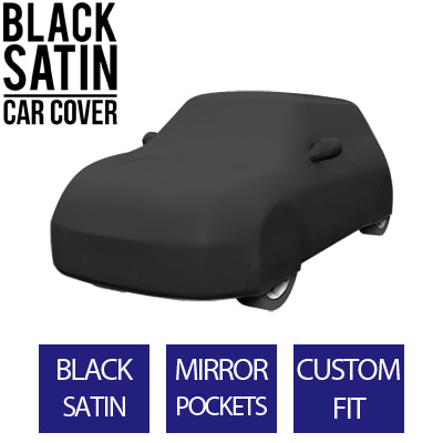 Full Black Car Cover for Mini Cooper S 2010 Convertible 2-Door - Black Satin