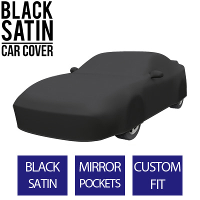 Full Black Car Cover for Ford Mustang SVT Cobra 1999 Convertible 2-Door - Black Satin