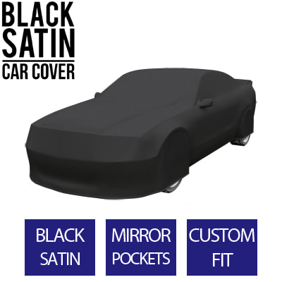 Full Black Car Cover for Ford Mustang Shelby GT 2016 Convertible 2-Door - Black Satin