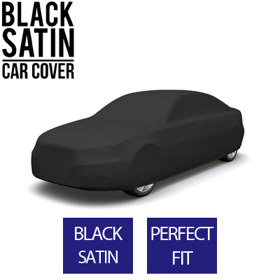 Full Black Car Cover for Saturn L100 2002 Sedan 4-Door - Black Satin
